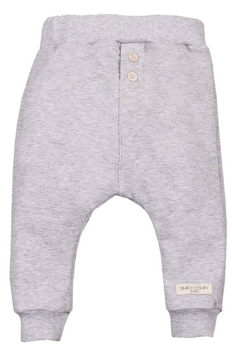  "Simply Comfy" Ewa Klucze Spodnie z guzikami -  szary melanż