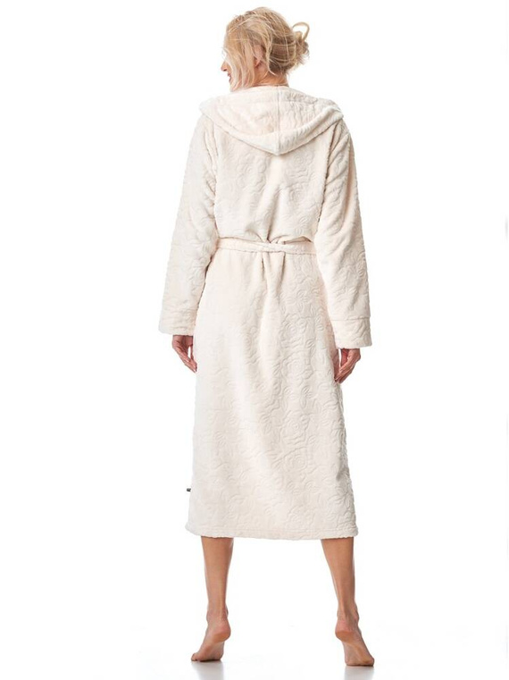 LGL 148 Długi Szlafrok Damski Key ecru