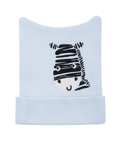 "Zebra" Terjan Czapka bawełniana - niebieski