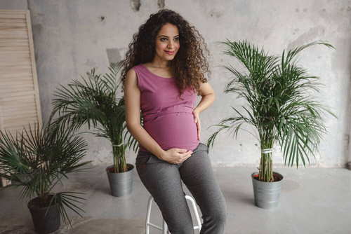 Milk Top Milk&Love koszulka ciążowa i do karmienia rose brown