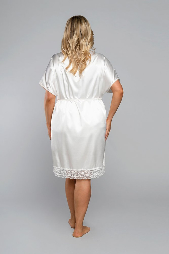 Dotyk Szlafrok krótki rękaw Italian Fashion - ecru