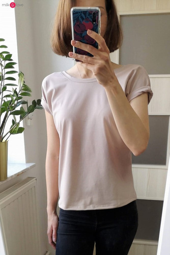 Two Ways Milk&Love bluzka ciążowa i do karmienia z krótkim rękawem dusty cedar