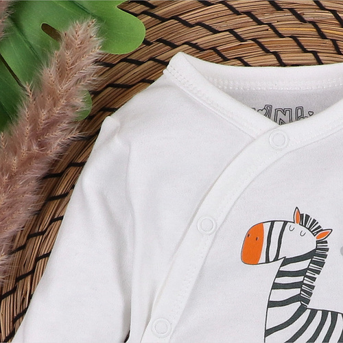 ABN-5322/ECR Zebra Body kopertowe z bawełny organicznej Nini ecru