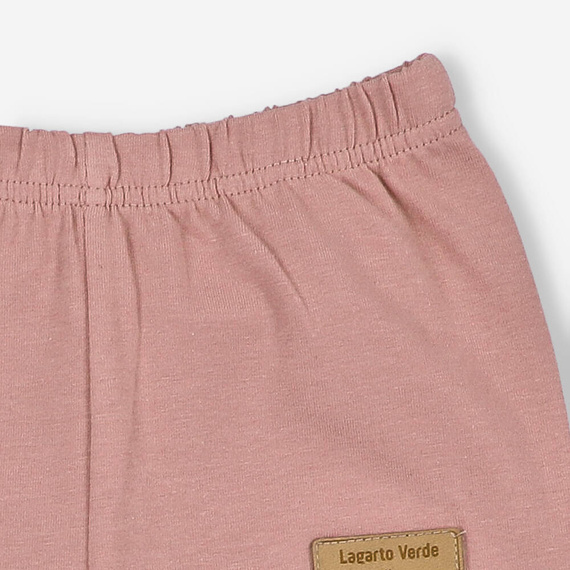 KAR-0041/BRO Legginsy dziewczęce Lagarto Verde - brudny róż
