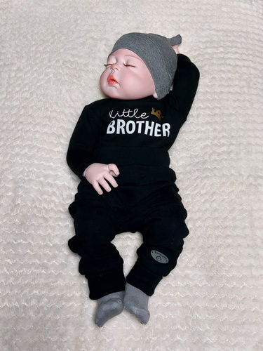 "Little Brother" Bambarillo Body z długim rękawem szary