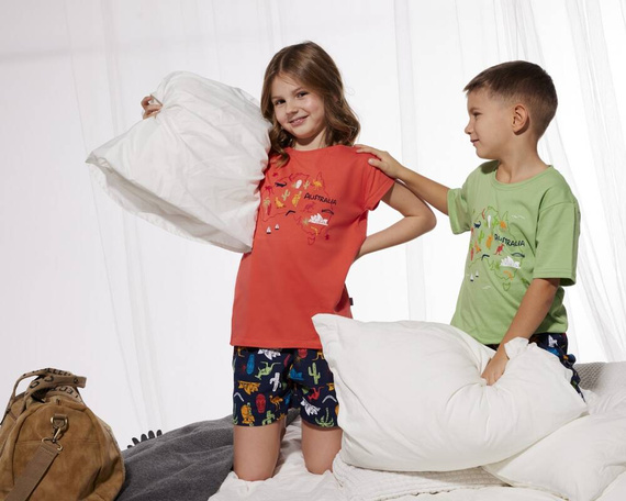 787/104 788/104 Australia Piżama dziewczęca Cornette coral