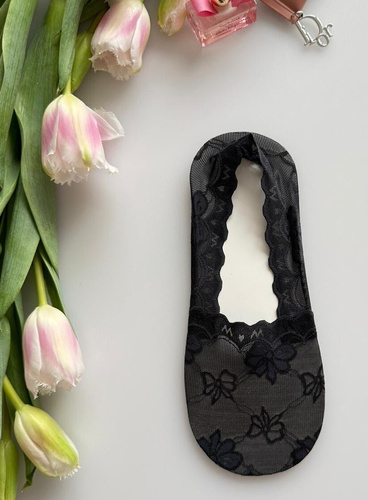 Baleriny damskie Magnetis koronkowe z kokardkami ABS komfort czarne