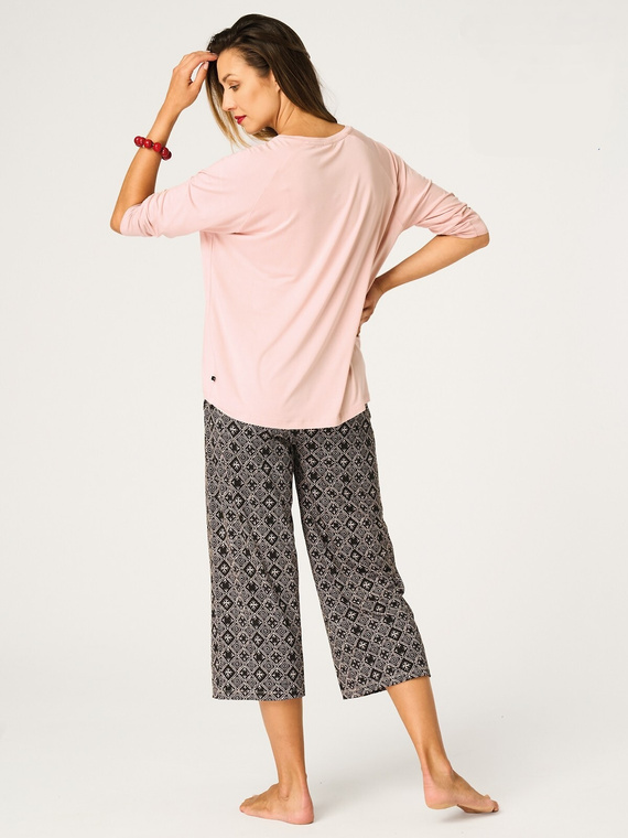 Key LNS 731 Piżama damska morelowa wiskoza 3/4