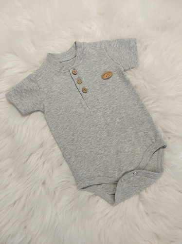 Mieszko Bambarillo Body z krótkim rękawem polo jasny melanż