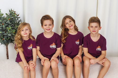 Piżama dziecięca 7202 Unisex Doctor Nap - burgundy