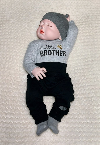 "Little Brother" Bambarillo Body z długim rękawem szary