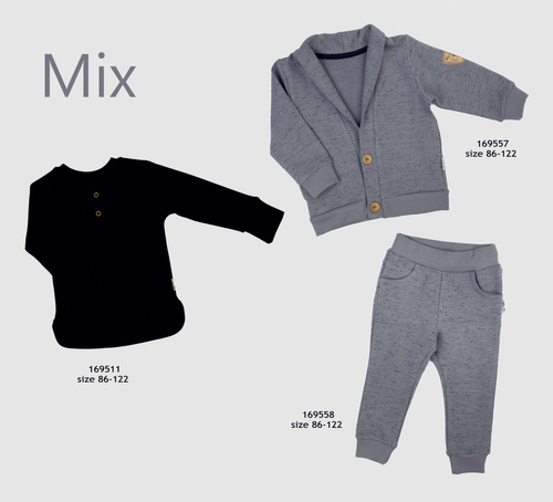 Bluzka z długim rękawem 169511 "Mix" Nicol - czarny