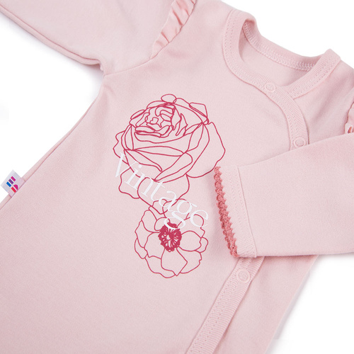 Roses Eevi Rozpinane body z długim rękawem - jasny róż