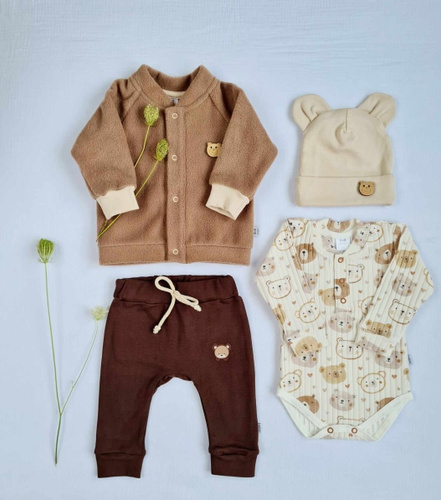 3717P Teddy Marija Bluza polarowa - brąz