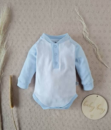 041PN Little Gentleman Body Polo Marija - błękit