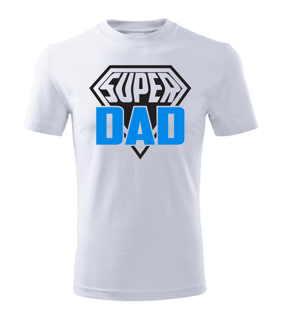 "Super dad" Moocha koszulka męska biały 