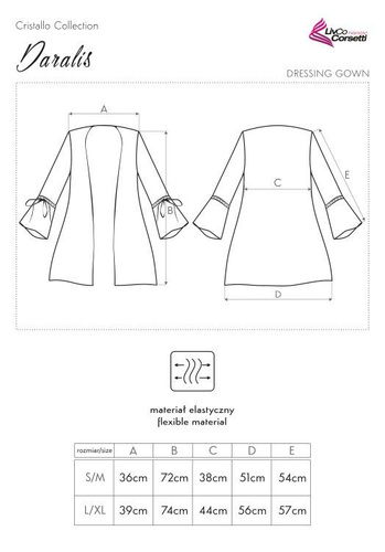 Daralis LC 90222 Cristallo Collection Szlafrok damski LivCo Corsetti 