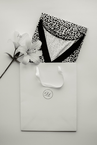 853 Kendall De Lafense – Koszula nocna z wiskozy w panterkę - ecru panterka