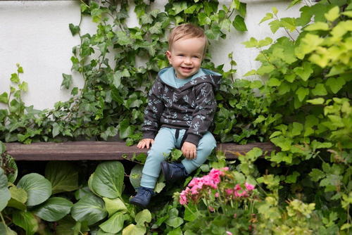 Bluza z kapturem "Stay Green" Pinokio - grafit druk