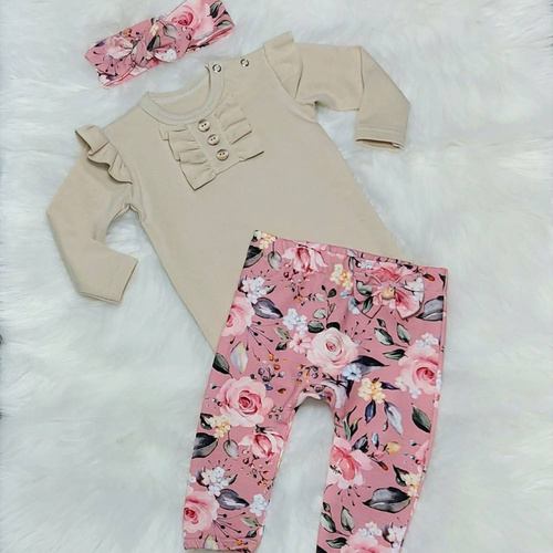 Renia Bambarillo Body z długim rękawem beżowy