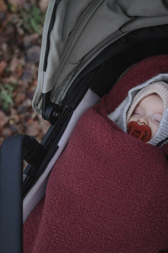 Burgund Śpiworek Alpaka Makaszka