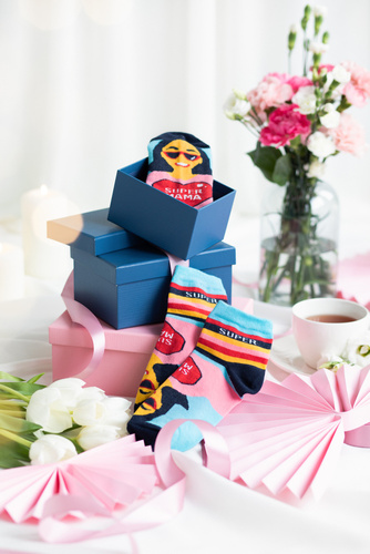 K89S Super Mama Italian Fashion Skarpety damskie - granat/kolory