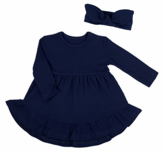 163172 Magia Świąt Sukienka + opaska Nicol - granatowy