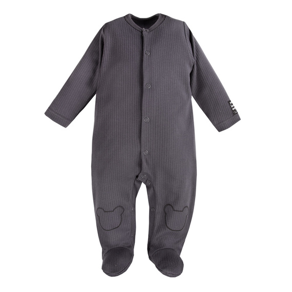 Magic Eevi Pajac ze stópkami - grafit prążek