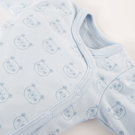 Big Bear Eevi Body z długim rękawem rozpinane - niebieski