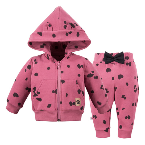 Dogs & Spots Eevi Dres dziewczęcy, komplet - jagodowy