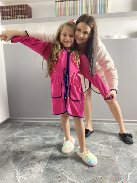 374 / 375 Desiree Szlafrok dziecięcy - malina