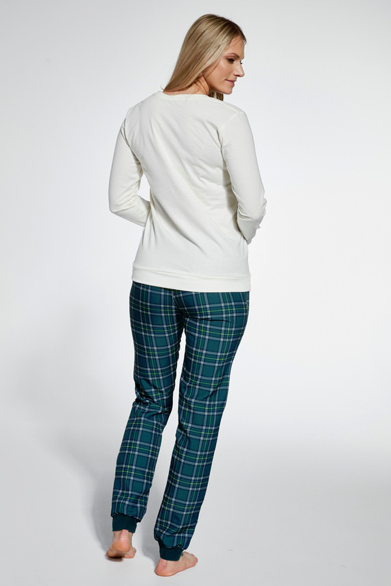 671/347 Cookie Piżama damska świąteczna Cornette ecru