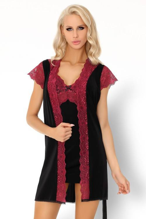 Kumiko LC 90428 Pink Rosses Collection Szlafrok damski LivCo Corsetti