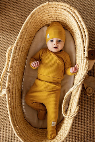 "Natural Harmony" Makoma Body dzidziuś z długim rękawem honey