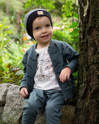 Le Tigre Pinokio Bluza dla chłopca - zielony druk