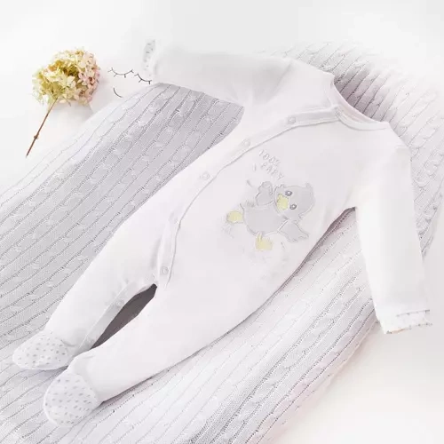 Pajac bawełniany "NEWBORN" Eevi-biały