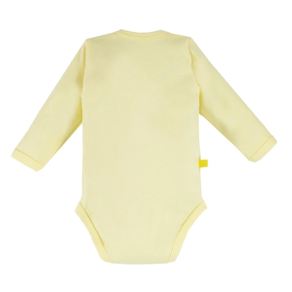 Run&Fun Eevi Body z długim rękawem rozpinane- cytrynowy