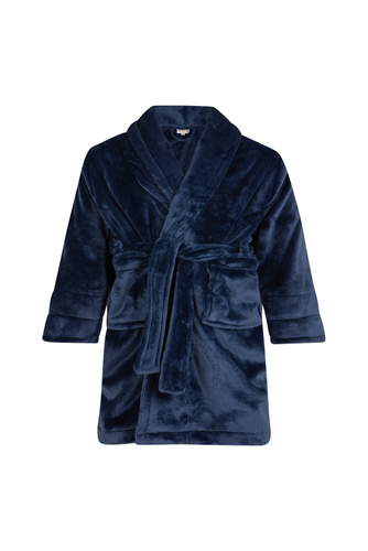 Calido Szlafrok dziecięcy polarowy ByShelly - granatowy