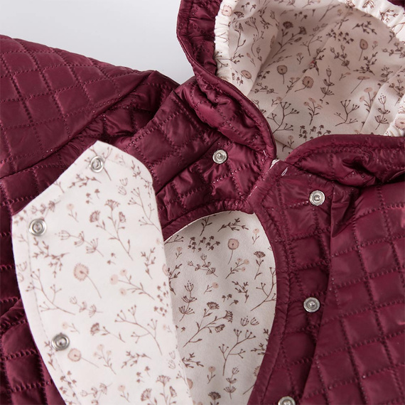 Bloom Eevi Kombinezon z kapturem, pikowany - bordowy