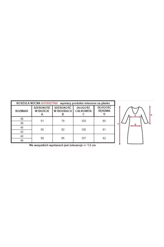 86559 Katarzyna Koszula nocna Mewa biały