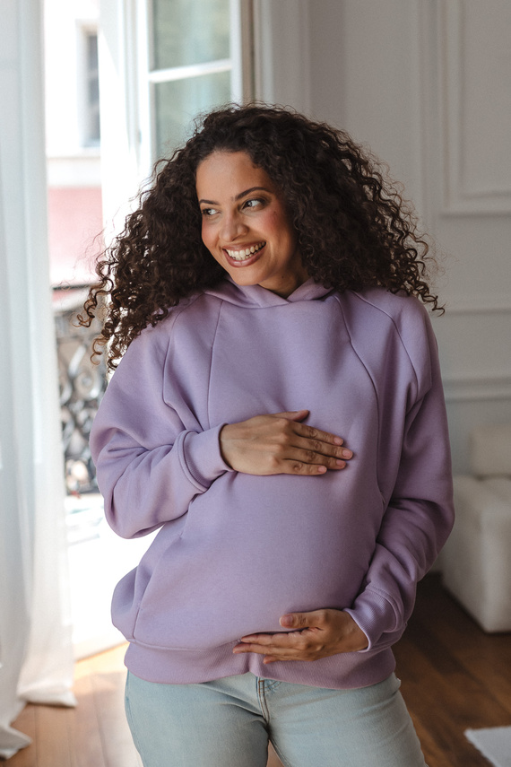 Motherhood Milk&Love bluza do karmienia oversize fioletowy