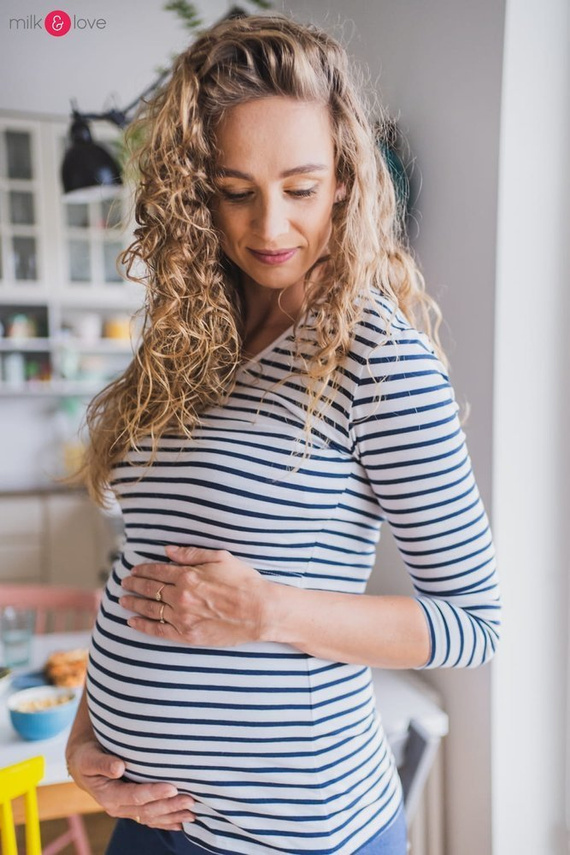 Milk Shirt Milk&Love Bluzka ciążowa i do karmienia żurawinowa