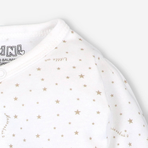 ABN-3340 Stars Body kopertowe z bawełny organicznej Nini ecru