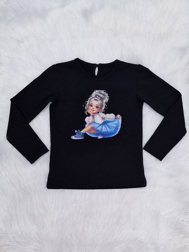 Sweet Girl Bluzka długi rękaw Bambarillo czarny