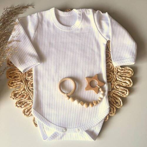 BD091 Prążek Mamatti Body z długim rękawem