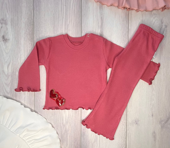 LJ816 Mamatti Legginsy dziewczęce dzwony - brązowy