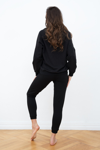 Parma Komplet Damski długi rękaw, spodnie Italian Fashion - czarny