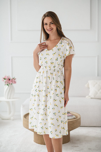 Lovely Dress Midi Milk&Love sukienka ciążowa i do karmienia granatowa w groszki