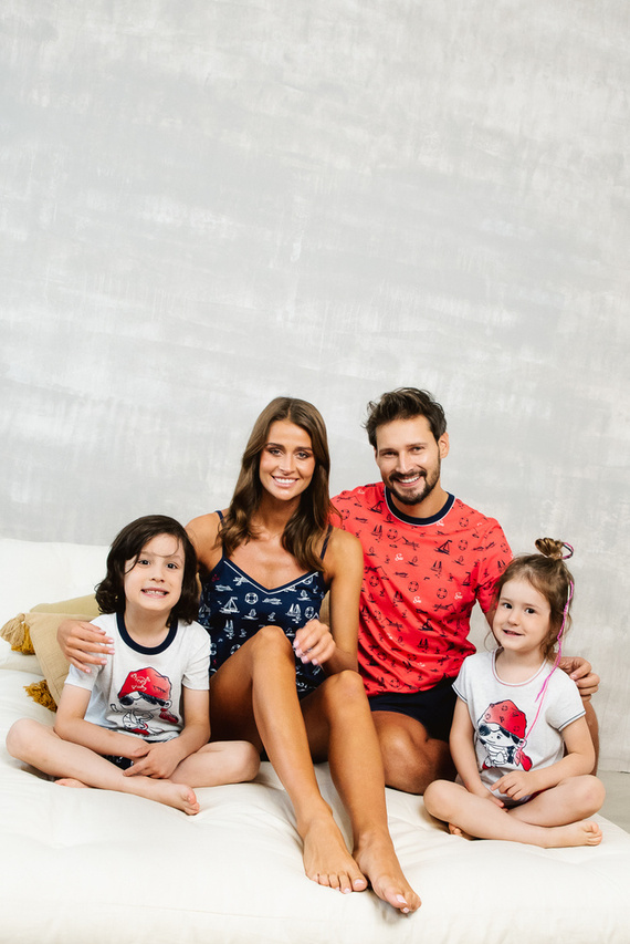 Marina Italian Fashion Piżama dziewczęca - jasny melanż