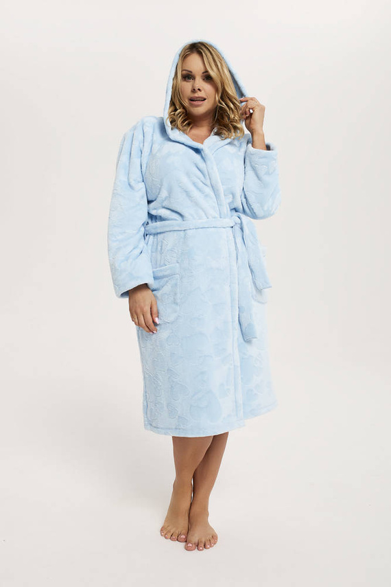 Misti Szlafrok damski Italian Fashion - niebieski